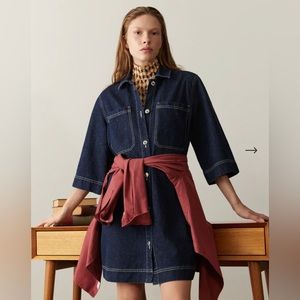 Frank and Oak denim dress in navy size S